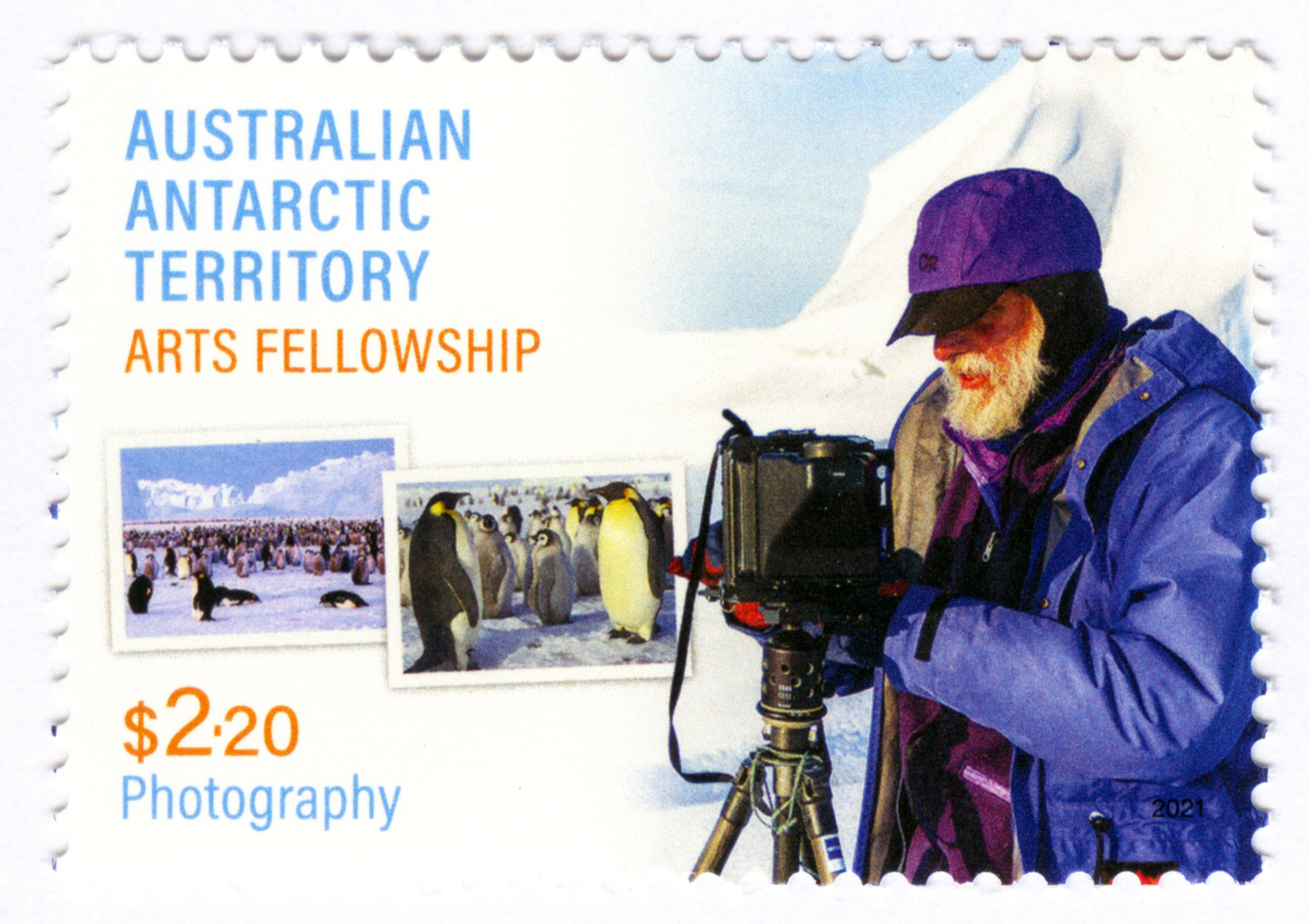 Large format photographer featured on postage stamp